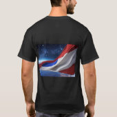 USA-Flaggen-Logo Basic Dark T-Shirt (Rückseite)