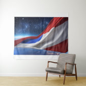 USA-Flaggen-Logo-Großer Wandteppich (Beispiel (Horizontal))