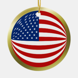 USA-Flaggen-Ornament Keramikornament