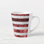 USA Flaggen Rot-Blau-Glitzern Glitzer Latte Milchtasse (Rechts)