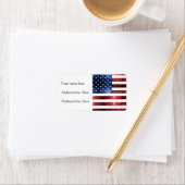 USA Flaggen Rot-Blau-Glitzern Glitzern Adressaufkleber (Insitu)