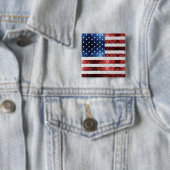 USA Flaggen Rot-Blau-Glitzern Glitzern Button (Beispiel)