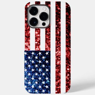USA Flaggen Rot-Blau-Glitzern Glitzern Case-Mate iPhone Hülle