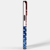 USA Flaggen Rot-Blau-Glitzern Glitzern Case-Mate iPhone Hülle (Rückseite / Rechts)