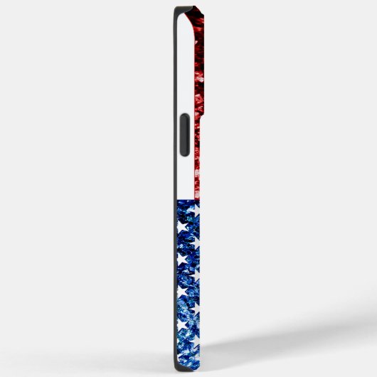 USA Flaggen Rot-Blau-Glitzern Glitzern Case-Mate iPhone Hülle (Rückseite / Rechts)