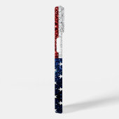 USA Flaggen Rot-Blau-Glitzern Glitzern Case-Mate iPhone Hülle (Rückseite / Rechts)