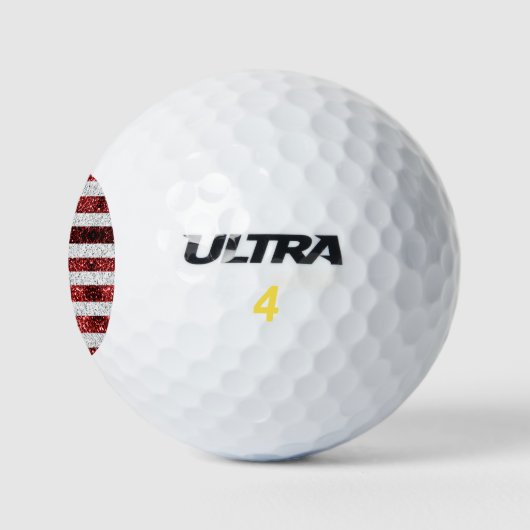 USA Flaggen Rot-Blau-Glitzern Glitzern Golfball (Logo)