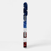 USA Flaggen Rot-Blau-Glitzern Glitzern iPhone Hülle (Rechte Seite)