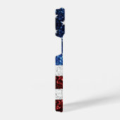 USA Flaggen Rot-Blau-Glitzern Glitzern iPhone Hülle (Rechte Seite)