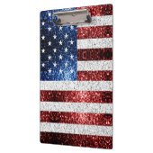 USA Flaggen Rot-Blau-Glitzern Glitzern Klemmbrett (Links)