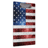 USA Flaggen Rot-Blau-Glitzern Glitzern Klemmbrett (Rechts)
