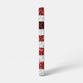 USA Flaggen Rot-Blau-Glitzern Glitzern Monogram Samsung Galaxy Hülle (Linke Seite)