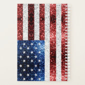 USA Flaggen Rot-Blau-Glitzern Glitzern Planer (Rückseite)