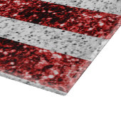 USA Flaggen Rot-Blau-Glitzern Glitzern Schneidebrett (Ecke)