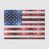 USA Flaggen Rot-Blau-Glitzern Glitzern Seidenpapier (Vorderseite)