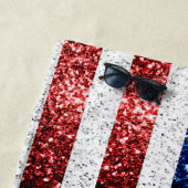 USA Flaggen Rot-Blau-Glitzern Glitzern Strandtuch (Beispiel)