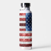 USA Flaggen Rot-Blau-Glitzern Glitzern Trinkflasche (Rechts)