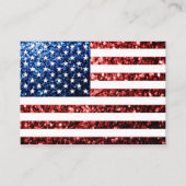 USA Flaggen Rot-Blau-Glitzern Glitzern Visitenkarte (Vorderseite)