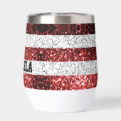 USA Flaggen Rot-Blau-Glitzern Individuelle Name (Rückseite)