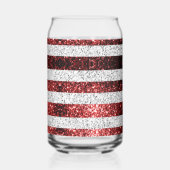 USA Flaggen Rot-Blau-Glitzern Individuelle Name Dosenglas (Rückseite)