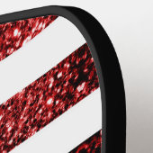 USA Flaggen Rot-Blau-Imitate Glitzern Monogram Pickleball Schläger (Linke Seite)