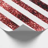 USA Flaggen Rot und Blau Glitzern Glitzer Geschenkpapier (Ecke)