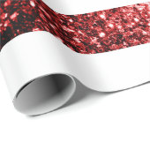 USA Flaggen Rot und Blau Glitzern Glitzer Geschenkpapier (Rolleneckpunkt)