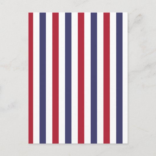 USA Flaggen Rot und Blaue Streifen mit Flaggen auf Postkarte (Vorderseite)