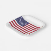 USA Flaggen rot weiß und blau Pappteller (Gewinkelt)