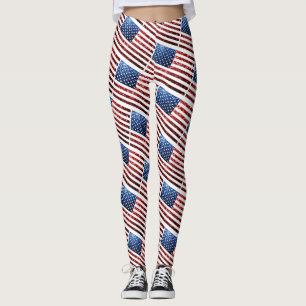 USA Flaggen - rote und blaue Glitzern Glitzer Must Leggings