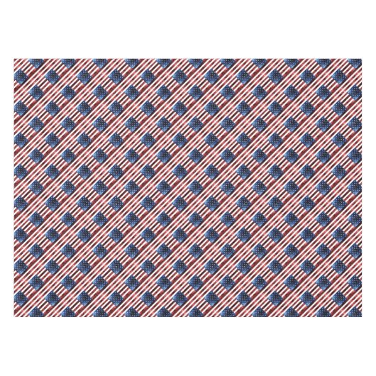 USA Flaggen - rote und blaue Glitzern Glitzer Must Tischdecke (Vorderseite (Horizontal))