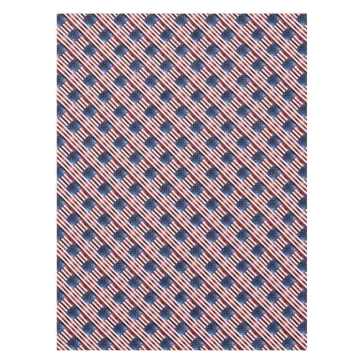 USA Flaggen - rote und blaue Glitzern Glitzer Must Tischdecke (Vorderseite)