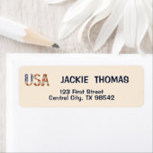 USA-Flaggen-Rücksendeadressen-Aufkleber (Insitu)