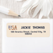 USA-Flaggen-Rücksendeadressen-Aufkleber (Insitu)