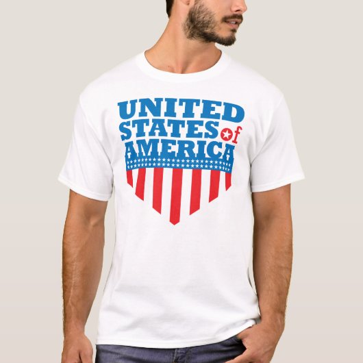 USA-Flaggen-Schild - 02 T-Shirt (Vorderseite)