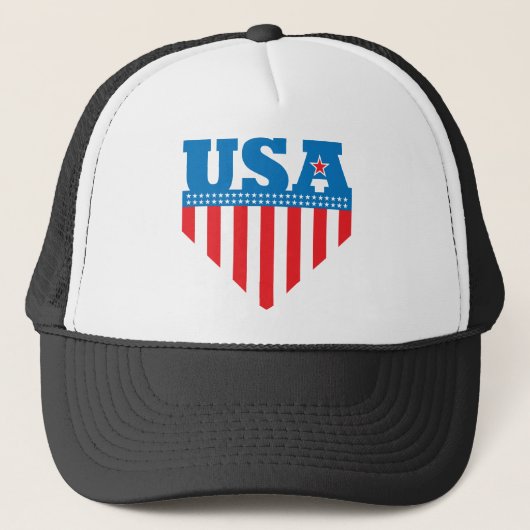 USA-Flaggen-Schild Truckerkappe (Vorderseite)
