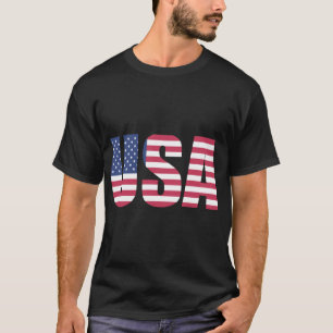 USA-Flaggen-Shirt - Sterne und Streifen Amerikanis T-Shirt