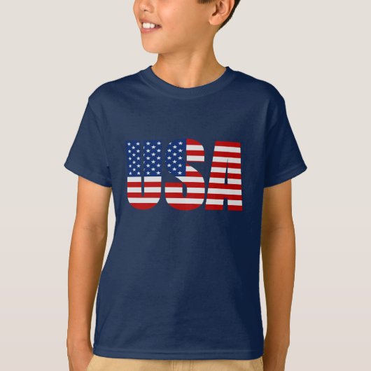 USA-Flaggen-T - Shirt (Vorderseite)