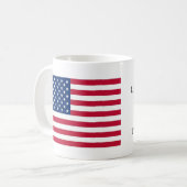 USA-Flaggen-Tasse Kaffeetasse (Vorderseite Links)
