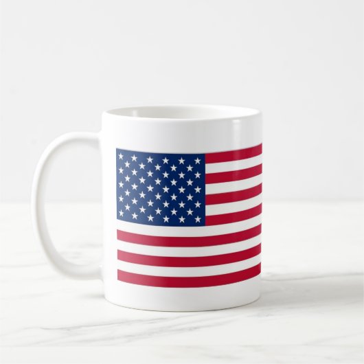 USA-Flaggen-Tasse Kaffeetasse (Links)