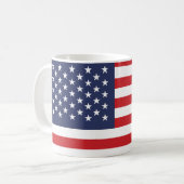 USA-Flaggen-Tasse Kaffeetasse (Vorderseite Links)