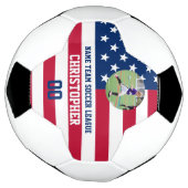 USA Flaggen Thema Player Foto & Player Name & Numm Fußball (Gedreht)