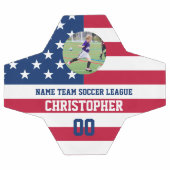 USA Flaggen Thema Player Foto & Player Name & Numm Fußball (Flach)