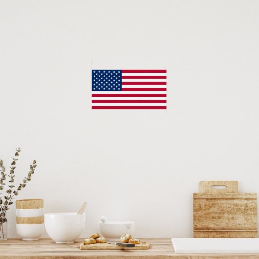 USA Flaggen USA US-amerikanisches Poster (Küche)