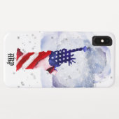 *~* USA-Flaggen-Wolken-Freiheitsstatue Case-Mate iPhone Hülle (Rückseite (Horizontal))