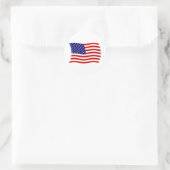 USA-Flaggenaufkleber Runder Aufkleber (Tasche)