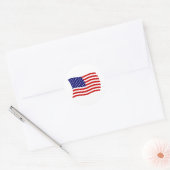 USA-Flaggenaufkleber Runder Aufkleber (Umschlag)