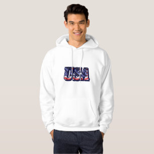 USA Flaggenbriefe, Flag Männergedecktes Sweatshirt