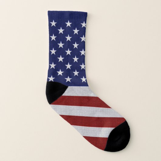USA Flaggenfarben Drucksocken Socken (Links - Innen)