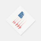 USA Flaggenfischerei Rod Fisherman Fish Fisher Gif Serviette (Ecke)